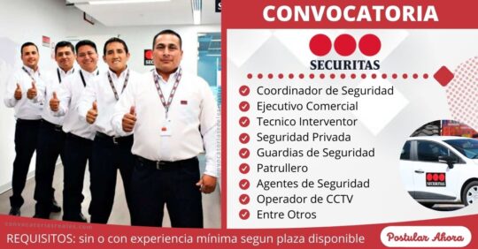 SEGURIDAD SECURITAS, EMPLEOS DE SEGURIDAD, TRABAJA CON NOSTROS SECURITAS, CONVOCATORIA EN SECURITAS