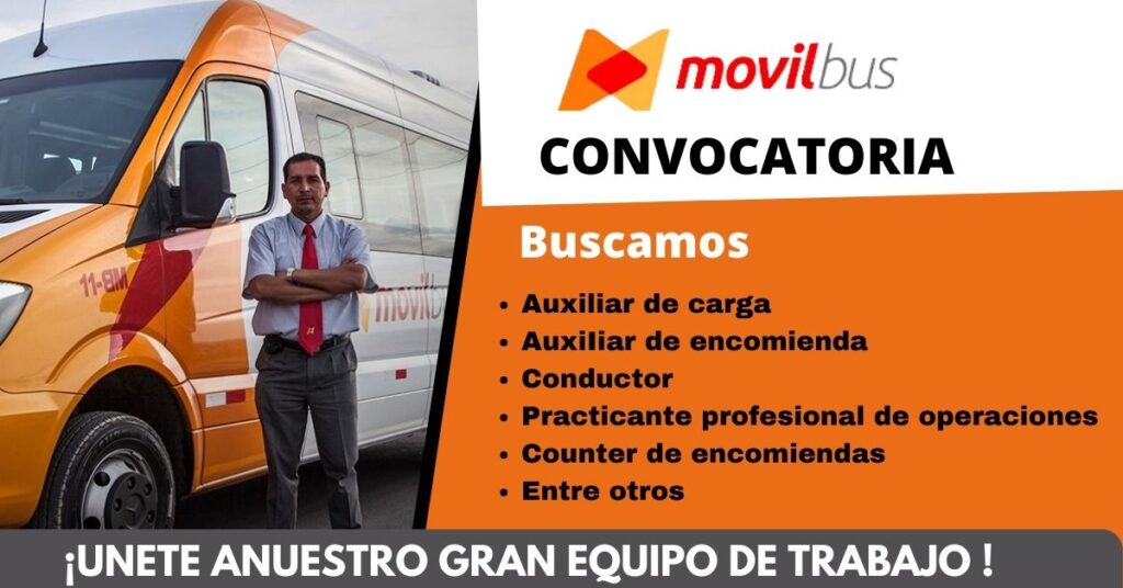convocatoria de trabajo en movil bus